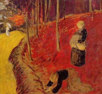 Paul Serusier : The Fern Harvesters in the Boid d'Amour at Pont Aven